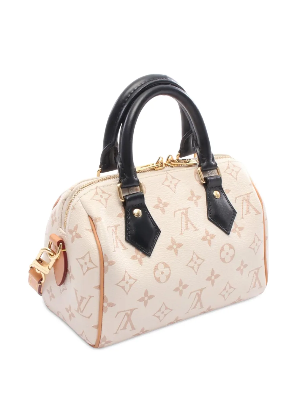 Pre-owned Louis Vuitton 2021-2025 Monogram Dune Speedy Bandouliere 20 Satchel In White