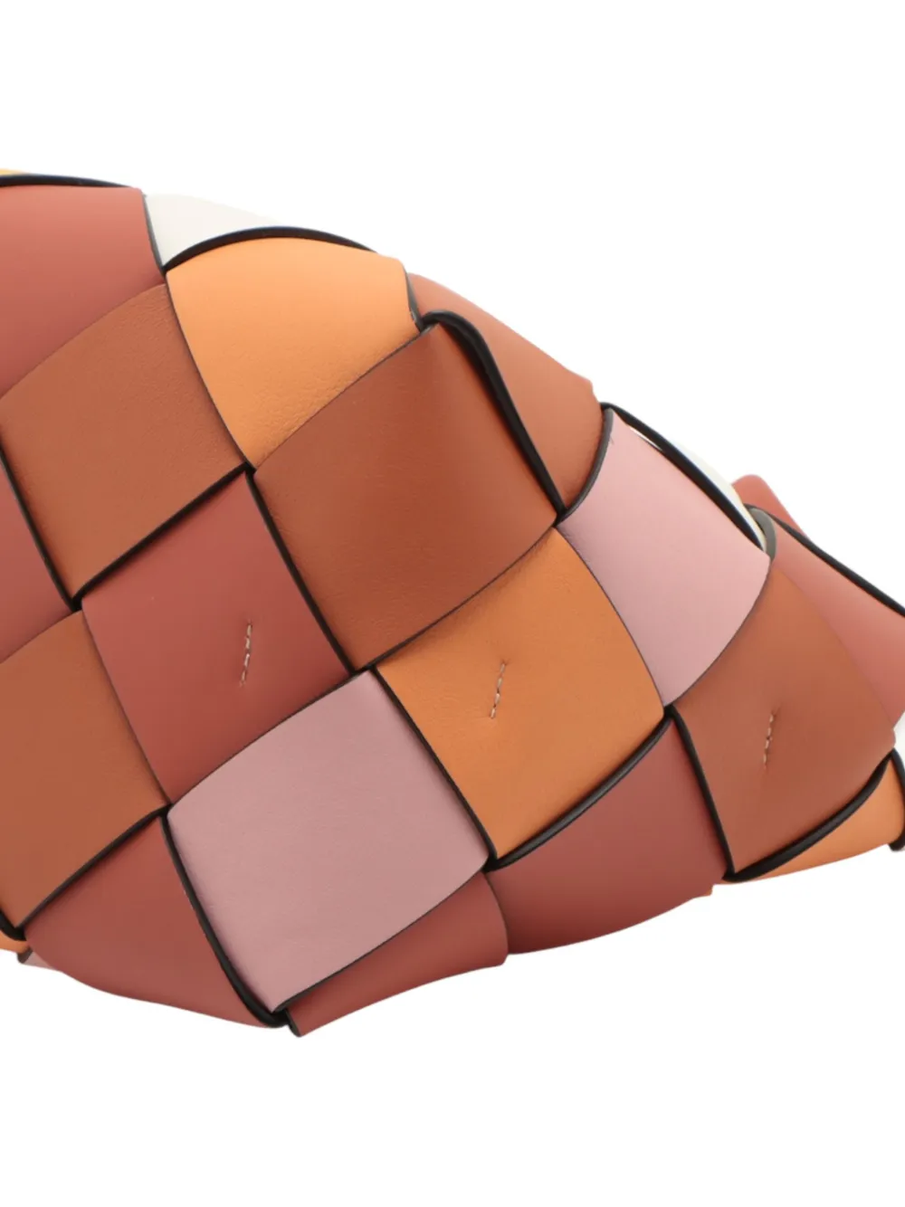 Pre-owned Loewe 2010-2025 Small Woven Leather Surplus Basket Bag Satchel In Brown