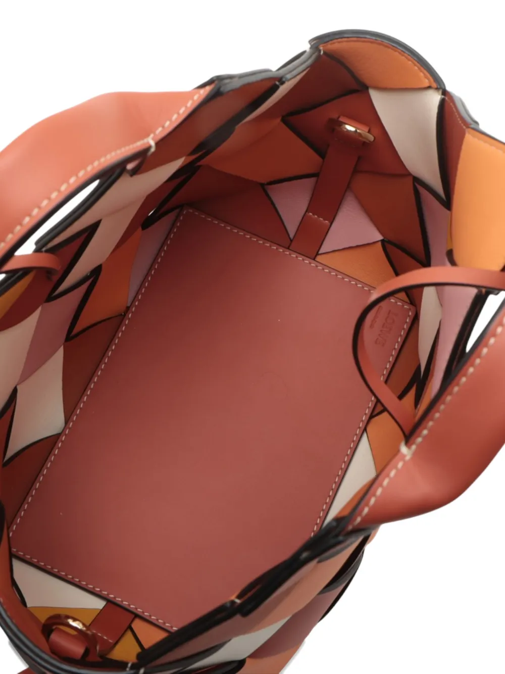 Pre-owned Loewe 2010-2025 Small Woven Leather Surplus Basket Bag Satchel In Brown