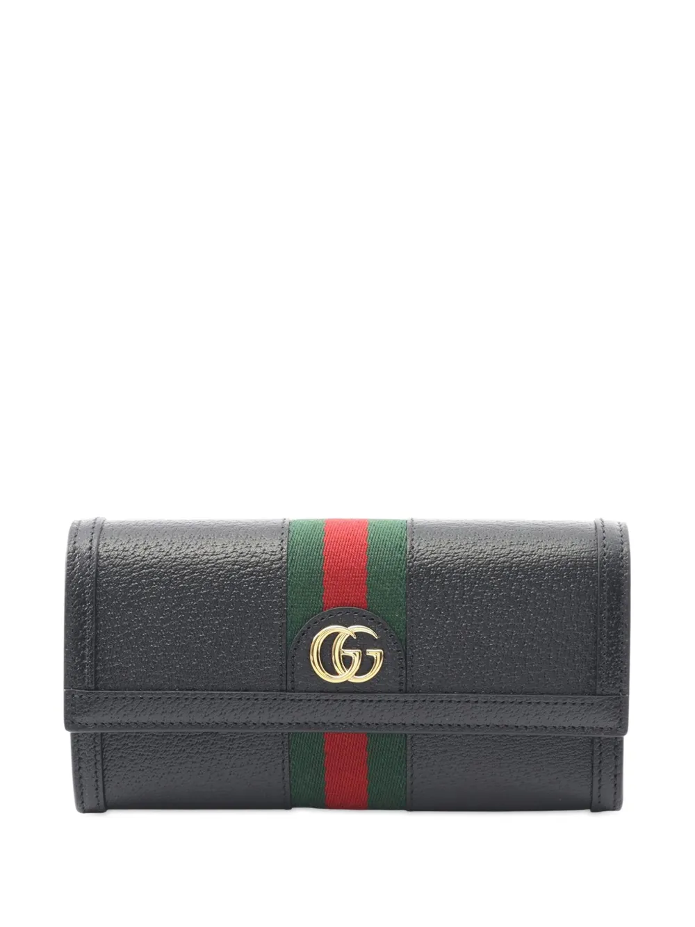 Gucci Pre-Owned 2016-2025 Leather Web Ophidia Wallet long wallets -