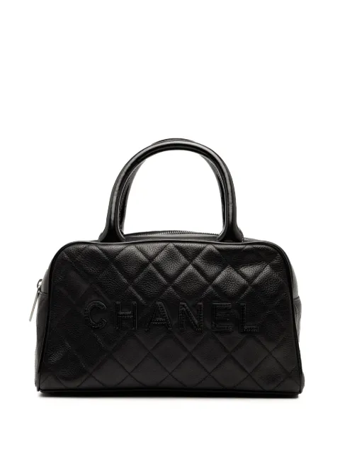 CHANEL Pre-Owned 2000-2002 Quilted Calfskin Logo Bowler Bag handbag