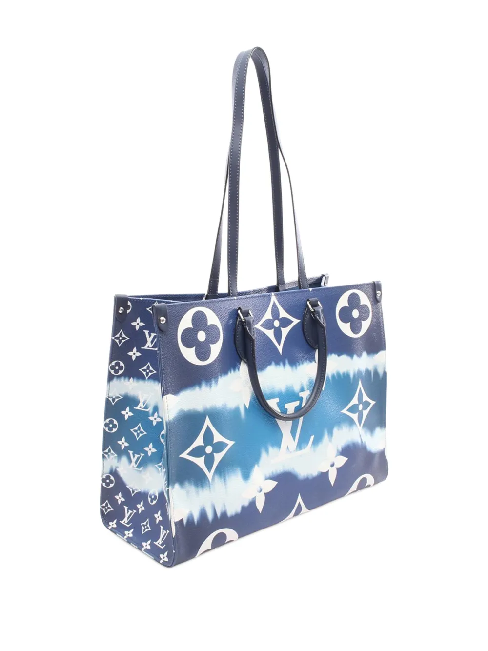 Pre-owned Louis Vuitton 2019 Monogram Giant Escale Onthego Gm Satchel In Blue