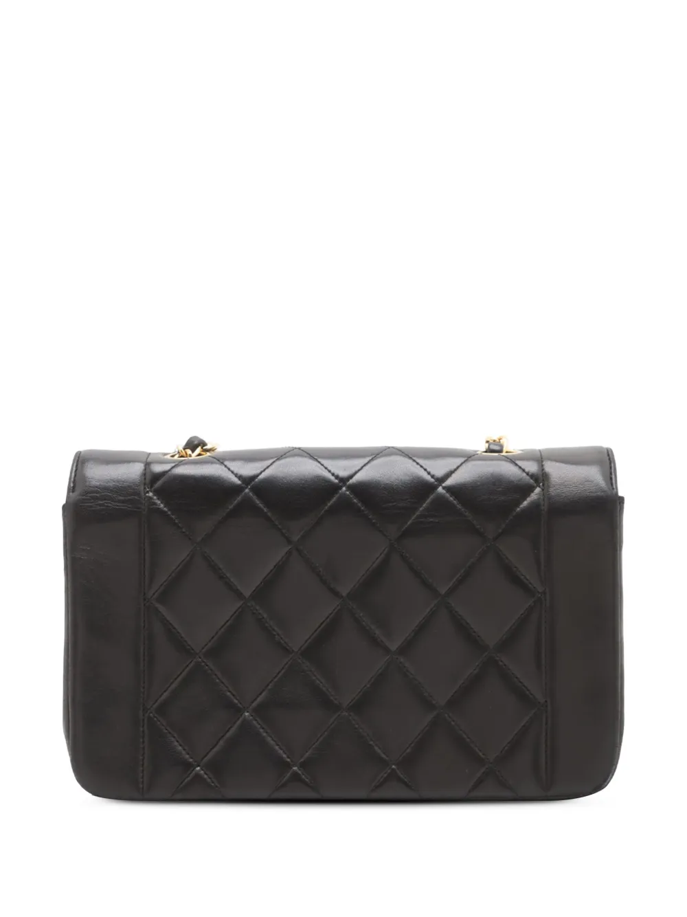 Pre-owned Chanel 2019 Small Lambskin Diana Flap Crossbody Bag In Black