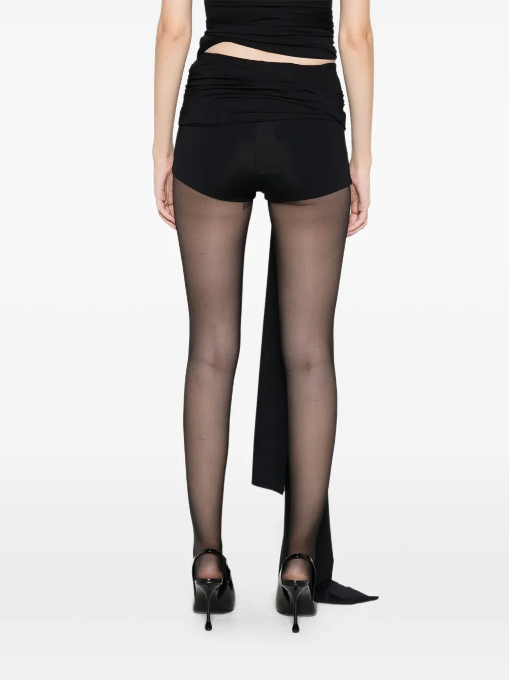 Axel 113 Tina Draped Mini Shorts In Black