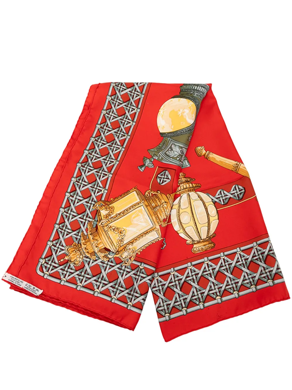 Hermès Pre-Owned 2010-2025 Feux de Route Silk Scarf scarves - レッド