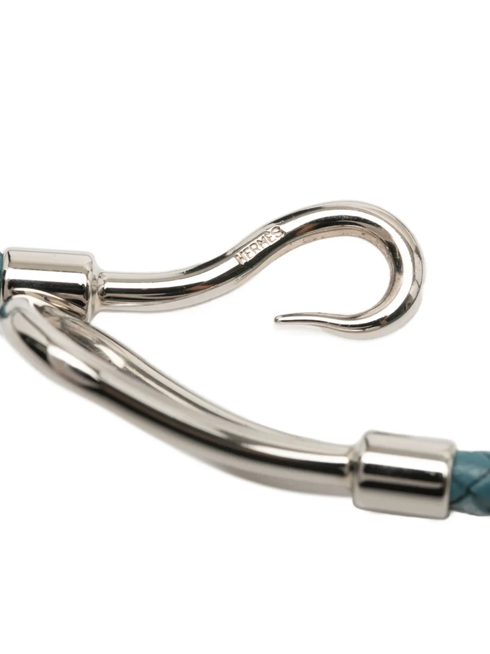 Hermès Pre-Owned 2010-2025 palladierter Jumbo Hook Choker mit eingewebtem Leder | Herren | Image 2
