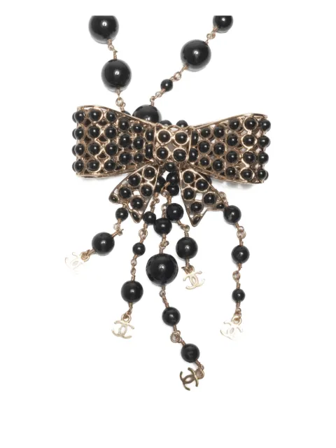 CHANEL Pre-Owned 2002 Chanel ribbon beaded chain belt