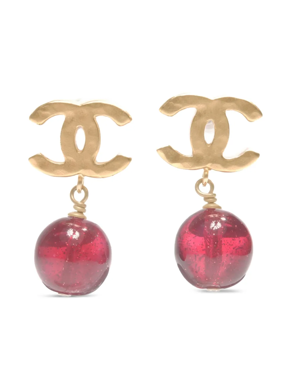 CHANEL Pre-Owned 2011 Chanel CC Mark drop earrings - Oro