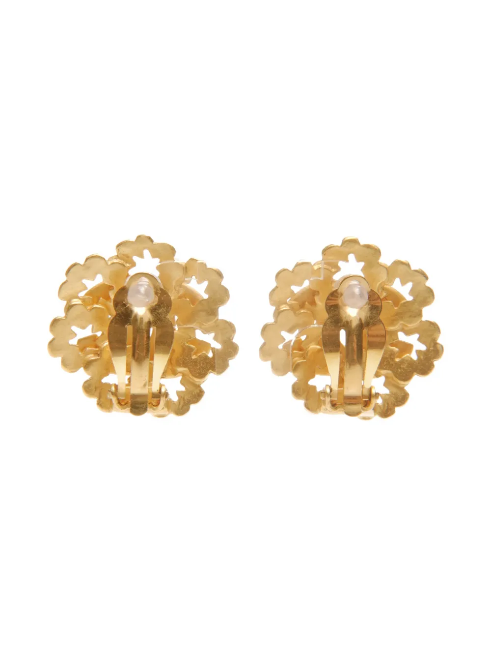 CHANEL Pre-owned 1996s Cc Mark Clip-on Earrings In Gold