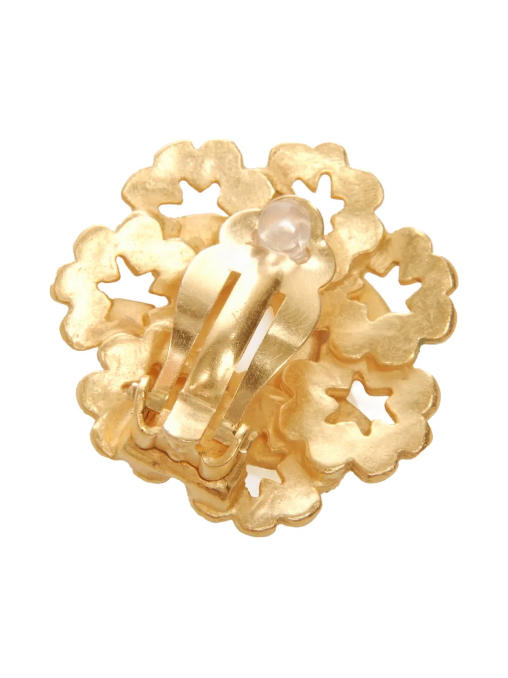 CHANEL Pre-owned 1996s Cc Mark Clip-on Earrings In Gold