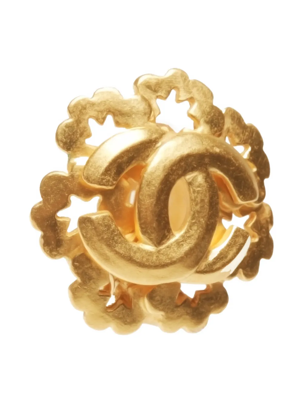 CHANEL Pre-owned 1996s Cc Mark Clip-on Earrings In Gold