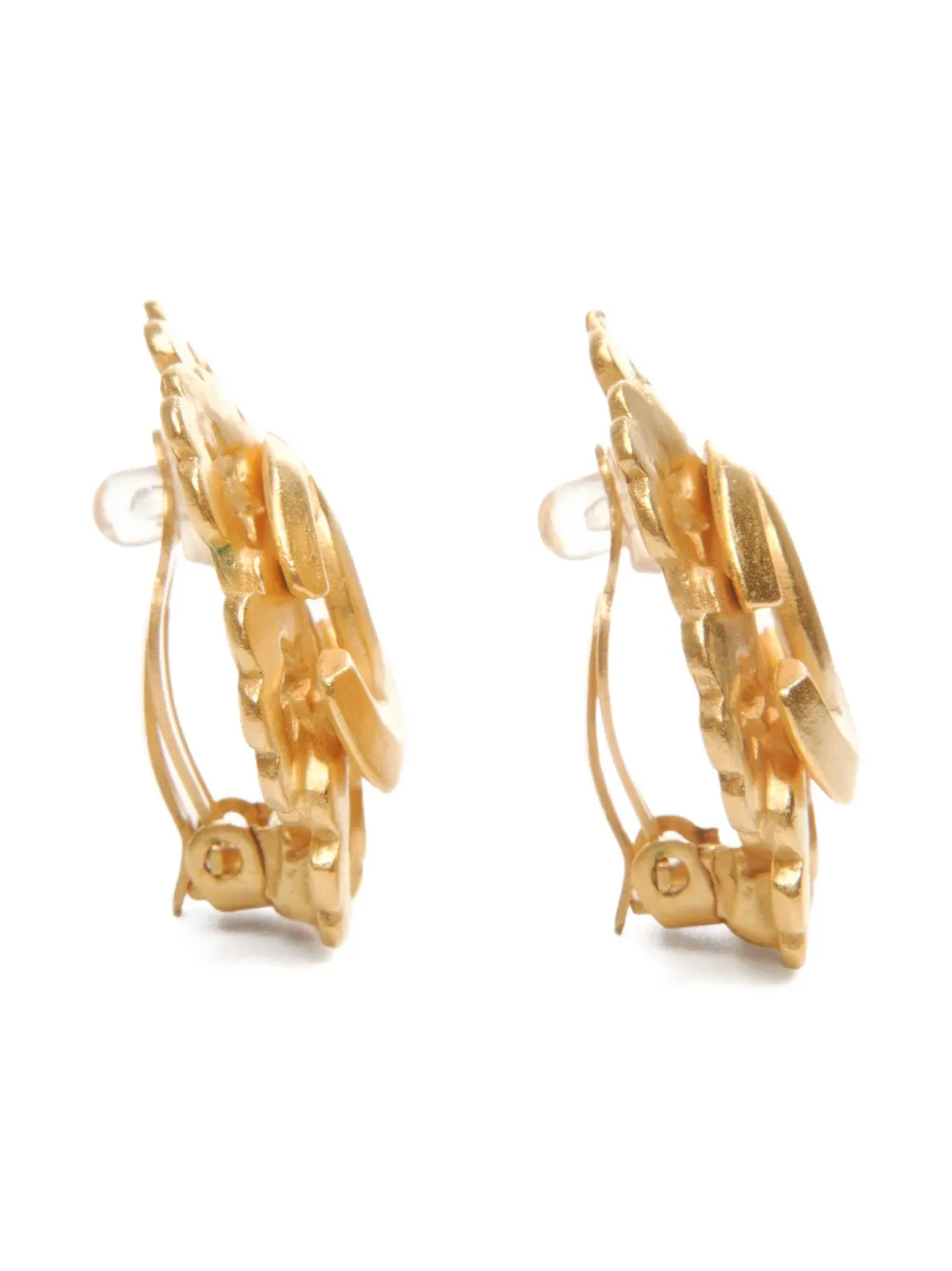 CHANEL Pre-owned 1996s Cc Mark Clip-on Earrings In Gold