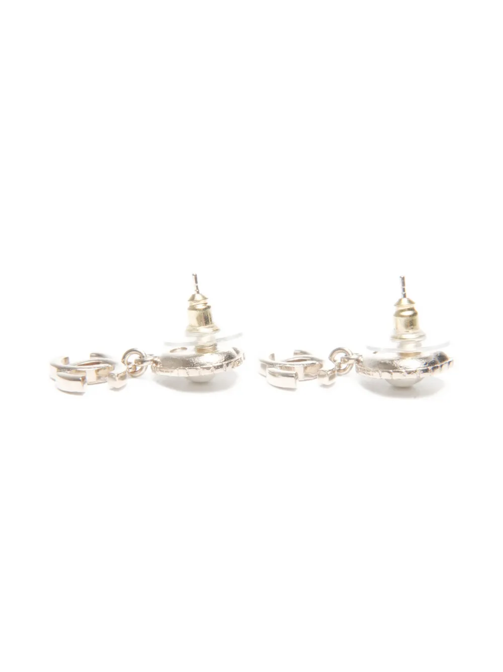 CHANEL Pre-owned 2024 Cc Mark Heart Earrings In Silver