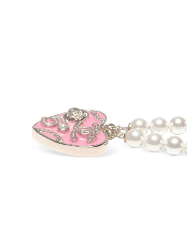 CHANEL Pre-Owned 2024 ココマーク パール ネックレス | ピンク