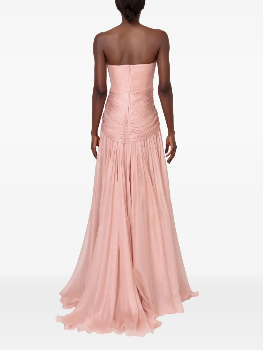 Iris Serban Eleonora Strapless Maxi Dress In Pink