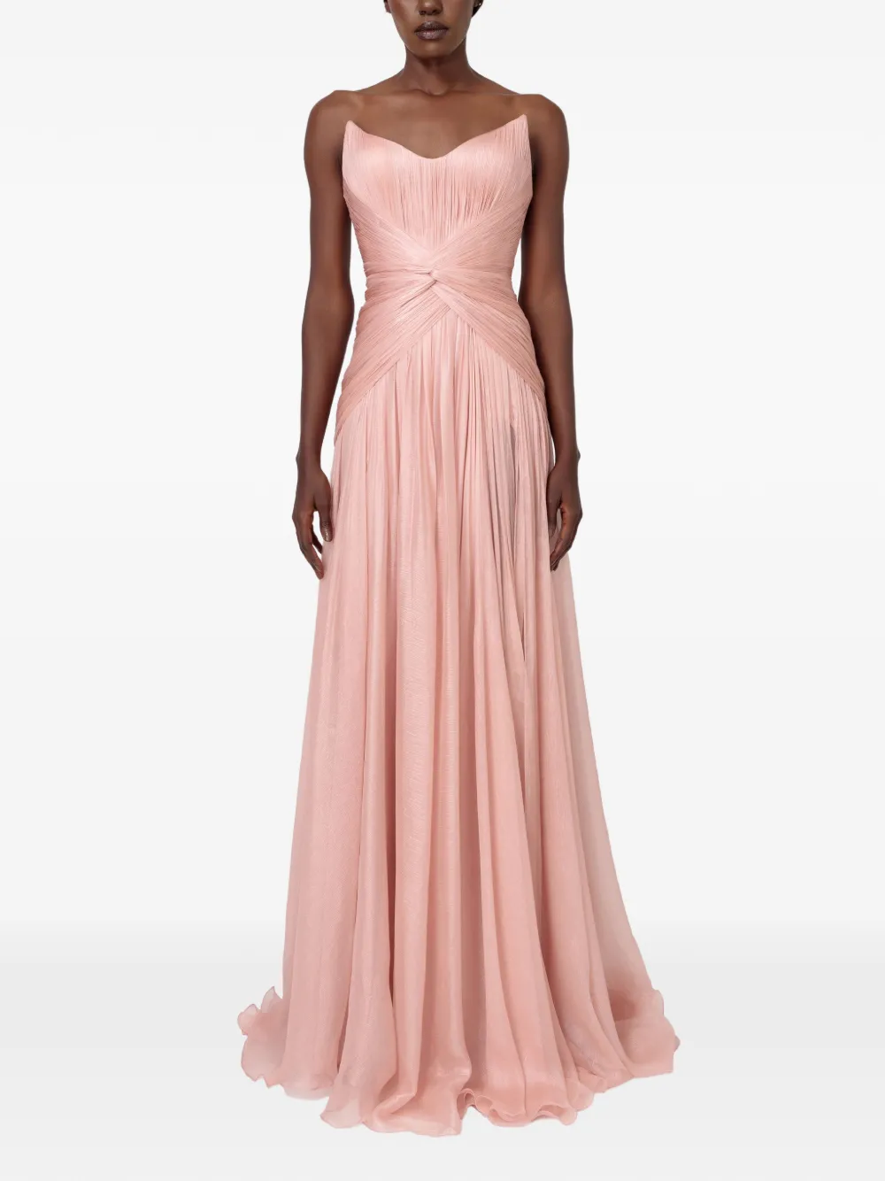 Iris Serban Eleonora Strapless Maxi Dress In Pink