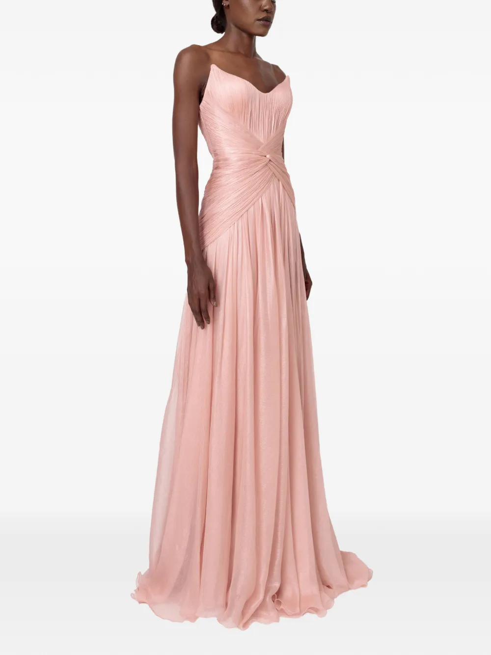 Iris Serban Eleonora Strapless Maxi Dress In Pink