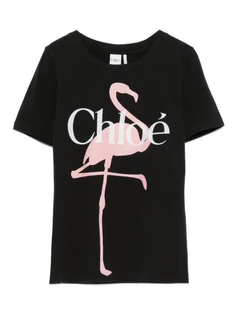 Chloé playera con logo estampado