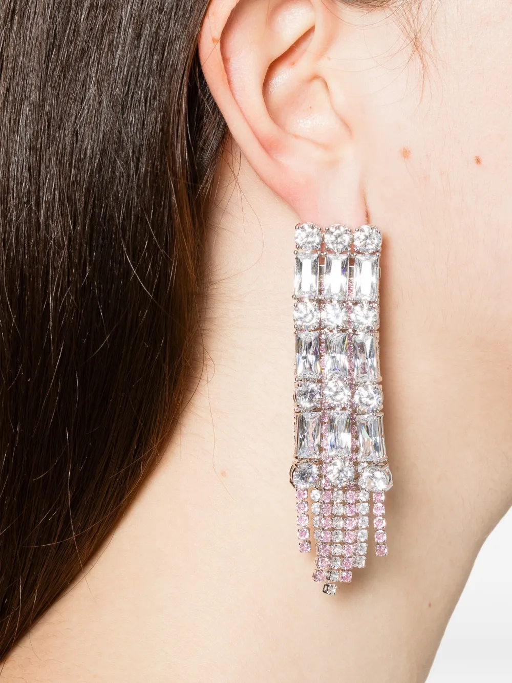 Self-Portrait tassel drop earrings - Zilver