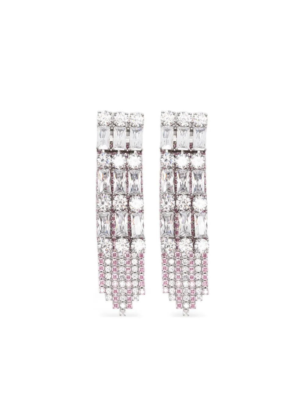 Self-Portrait tassel drop earrings - Argento