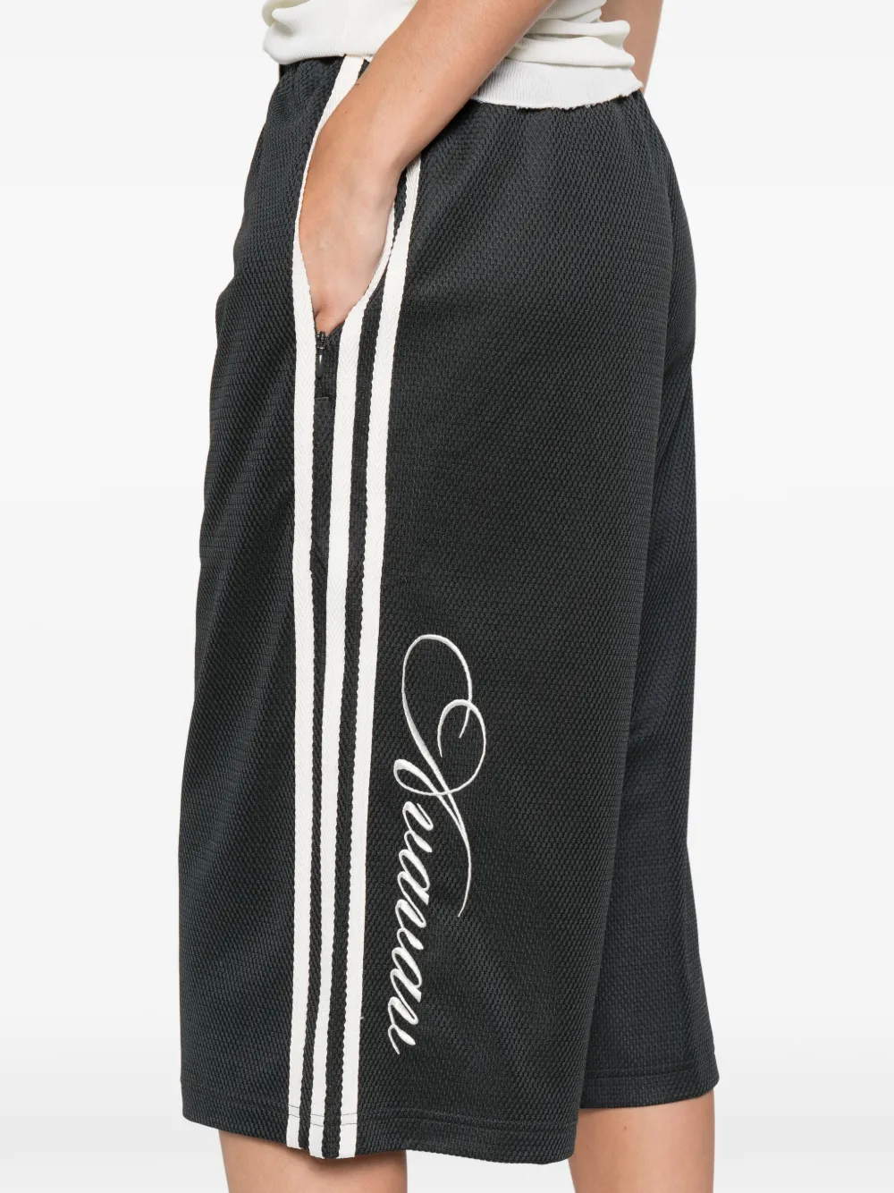 Adidas Originals X Avavav Logo Stripe Shorts In Black