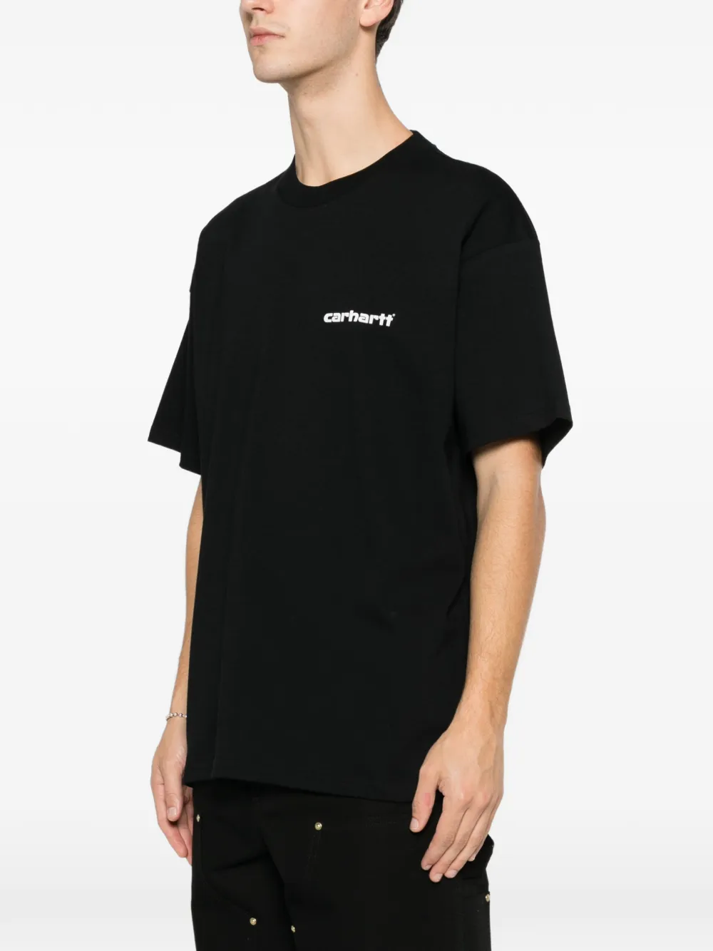 Carhartt Logo-print T-shirt In Black