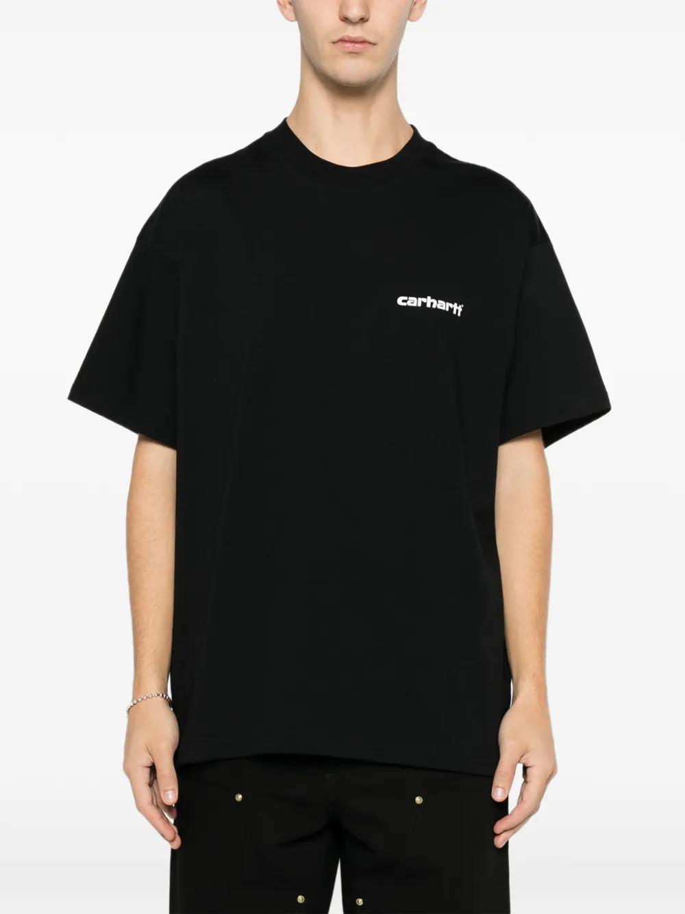Carhartt Logo-print T-shirt In Black