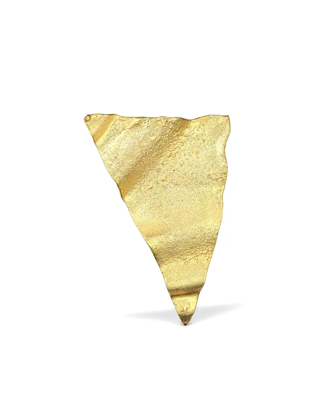 Obsidian Textured Earrings In Gold