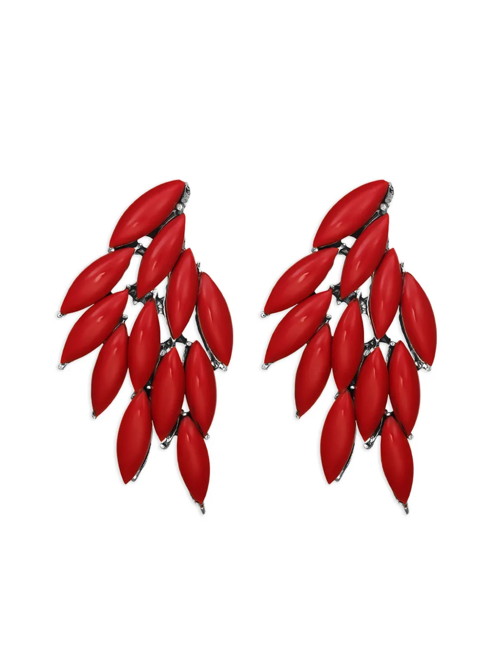 OBSIDIAN Azael wing-shape earrings | Silber | Image 1