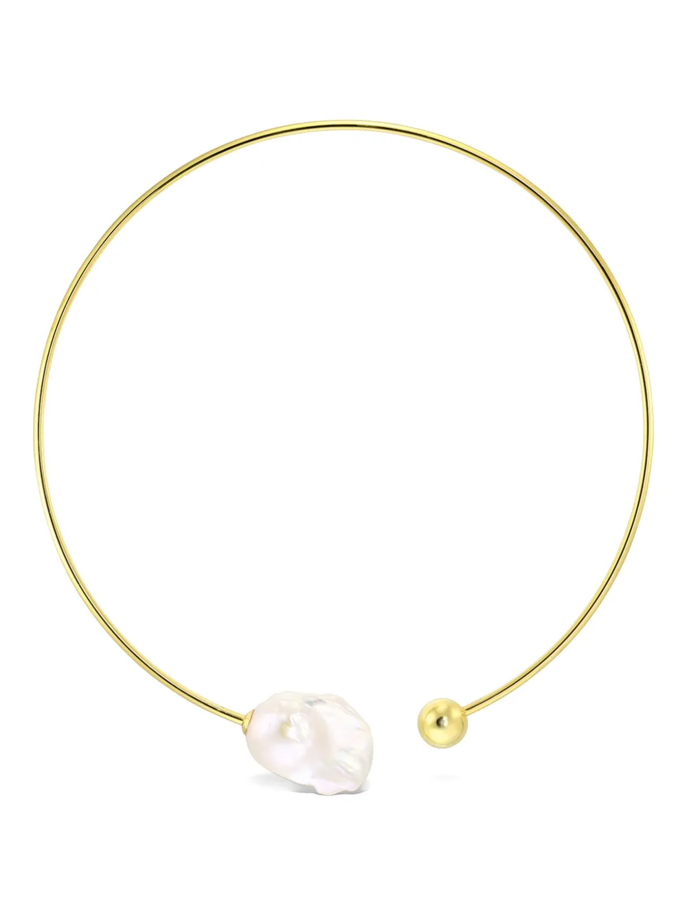 OBSIDIAN pearl-detailed choker necklace - Gold