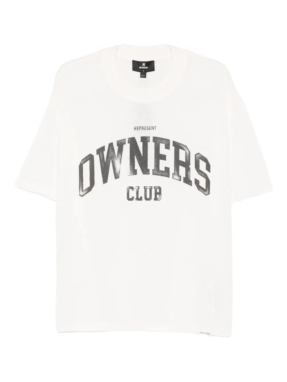 Represent Mens Flat White Big Owners Club Crewneck Cotton T-shirt Xxl In White