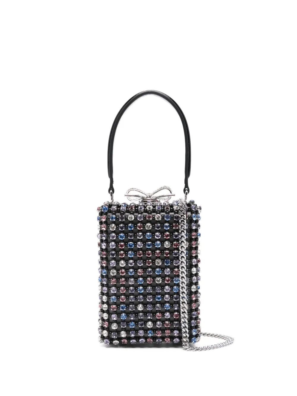 Self-Portrait micro crystal-embellished tote bag | Black | Image 1