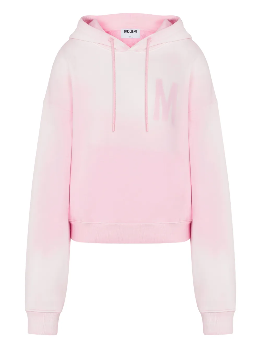 Moschino Felpa con cappuccio e logo - Rosa