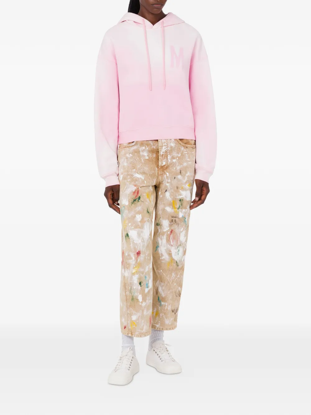 Moschino Hoodie met logodetail - Roze