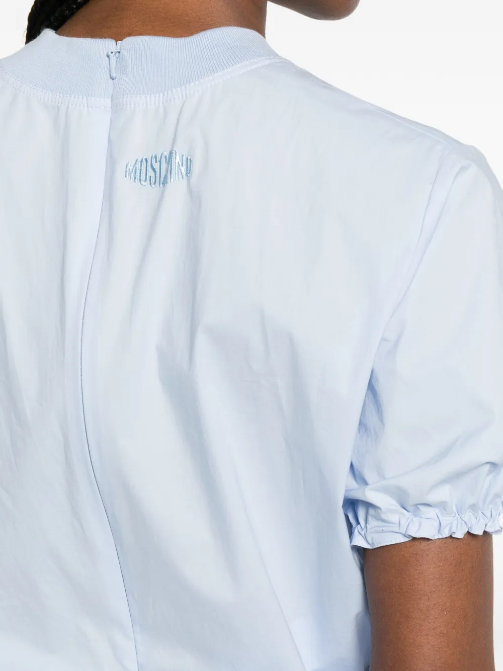 Moschino Gesmockte midi-jurk Blauw