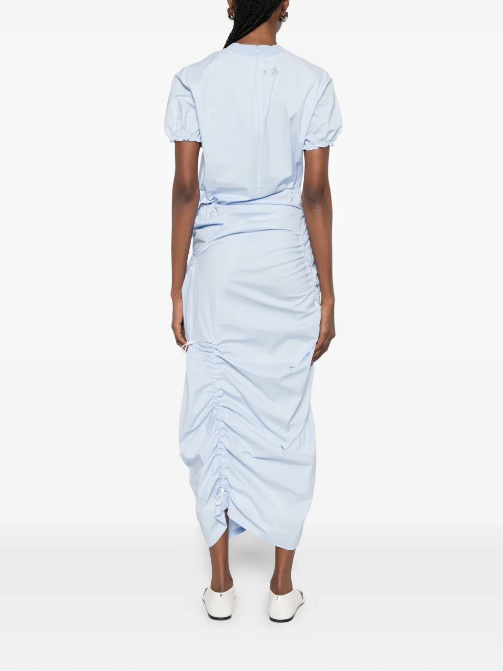 Moschino Gesmockte midi-jurk Blauw