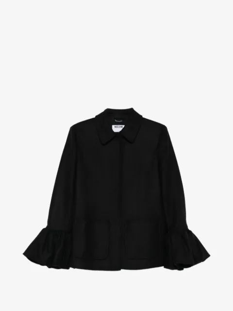 Moschino ruffle-sleeve coat