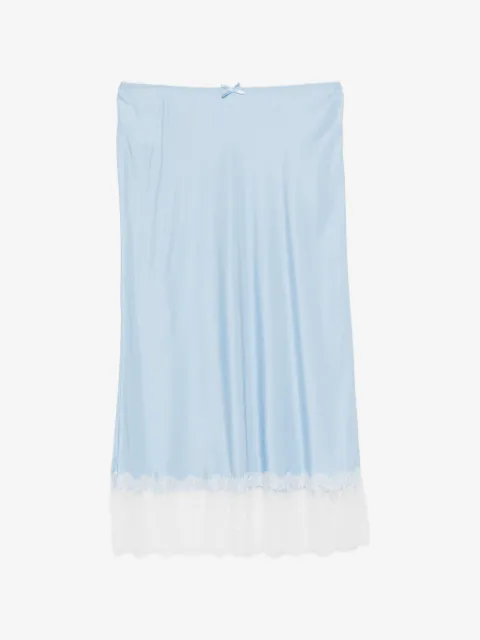 Moschino lace-trim midi skirt