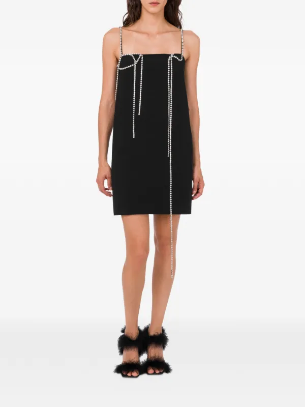 embellished strap mini dress in black Kirsteni Beaded Mini Dress | Black | Womens main image 1
