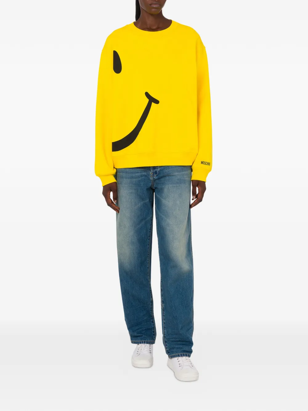  Moschino Smiley-print Sweatshirt - Yellow 