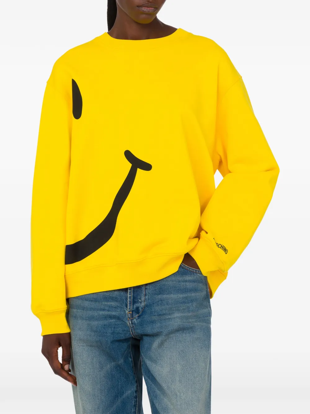  Moschino Smiley-print Sweatshirt - Yellow 