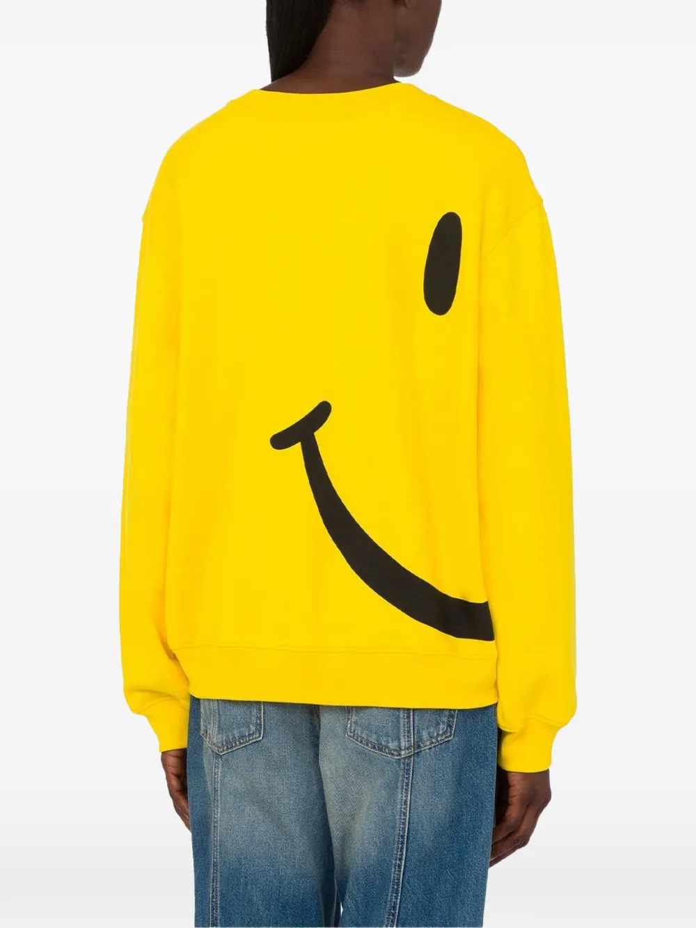 Moschino x Smiley sweater met smileyprint Geel
