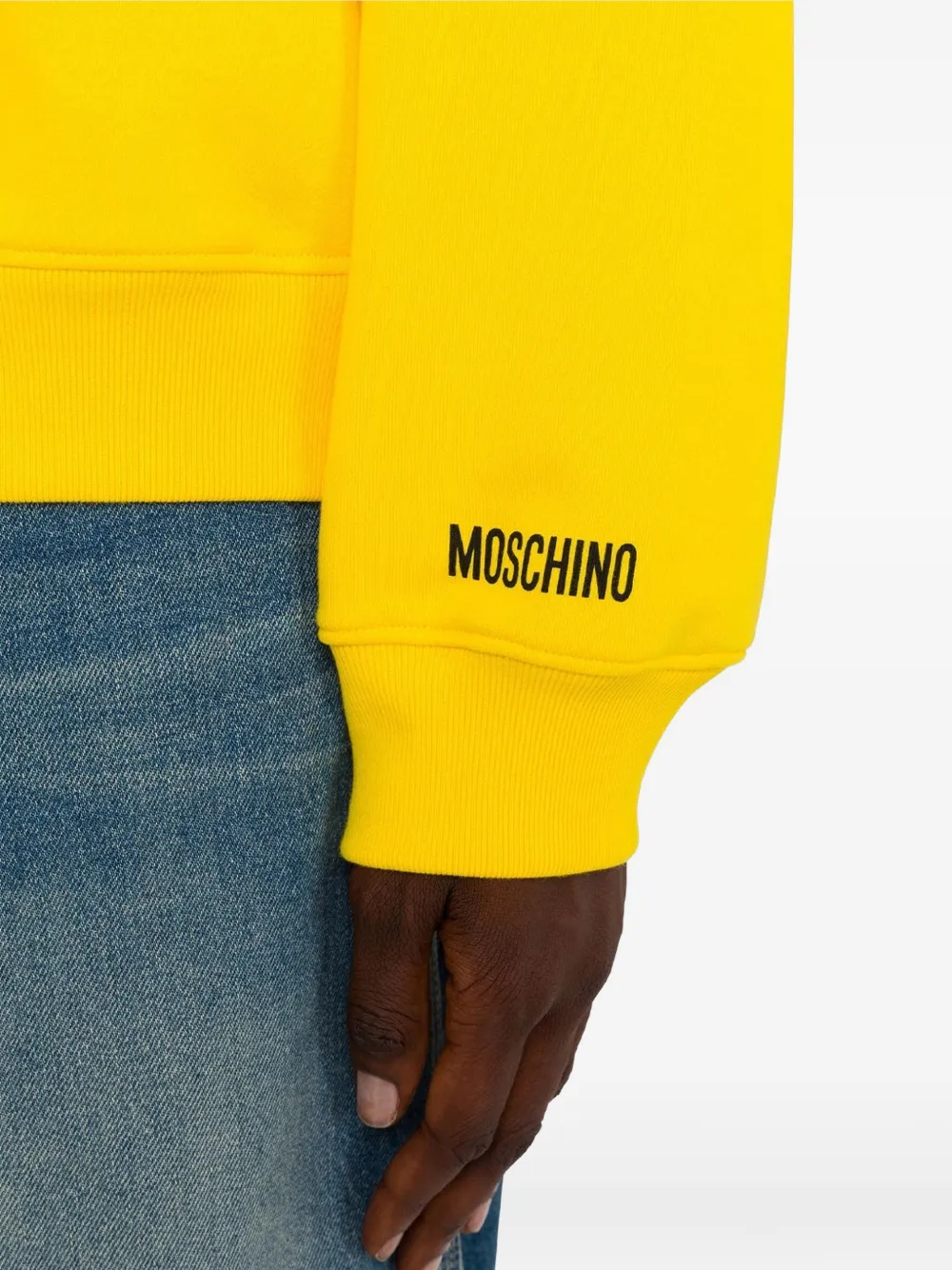 Moschino x Smiley sweater met smileyprint Geel