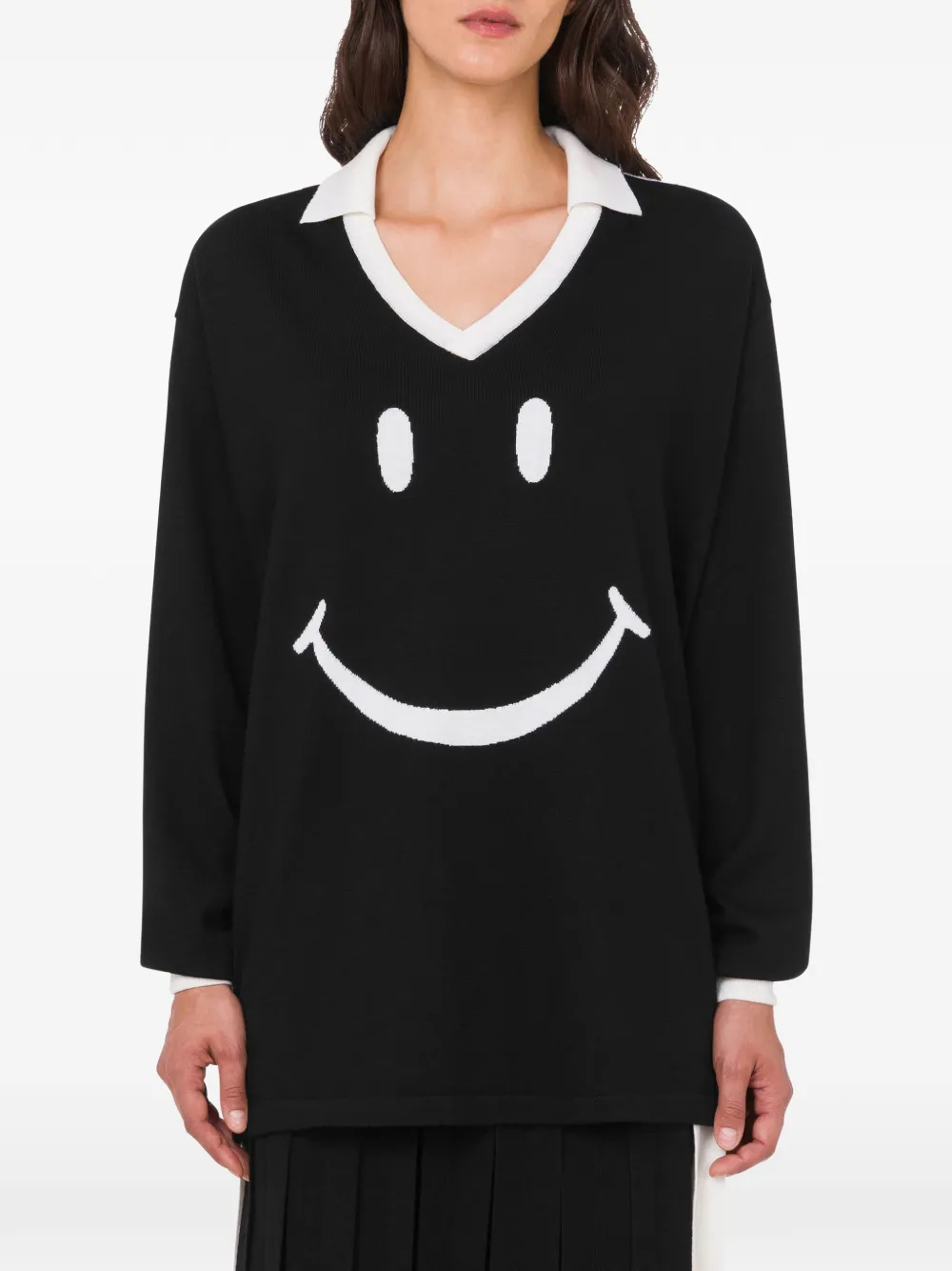  Moschino V-neck Sweater - Black 