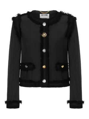 【MOSCHINO】モスキーノ　イタリア製　ブラック　ツイードジャケット Moschino（モスキーノ）ウィメンズ ジャケット＆ブルゾン - FARFETCH