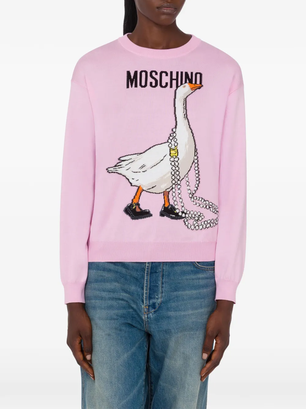  Moschino Crew-neck Sweater - Pink 