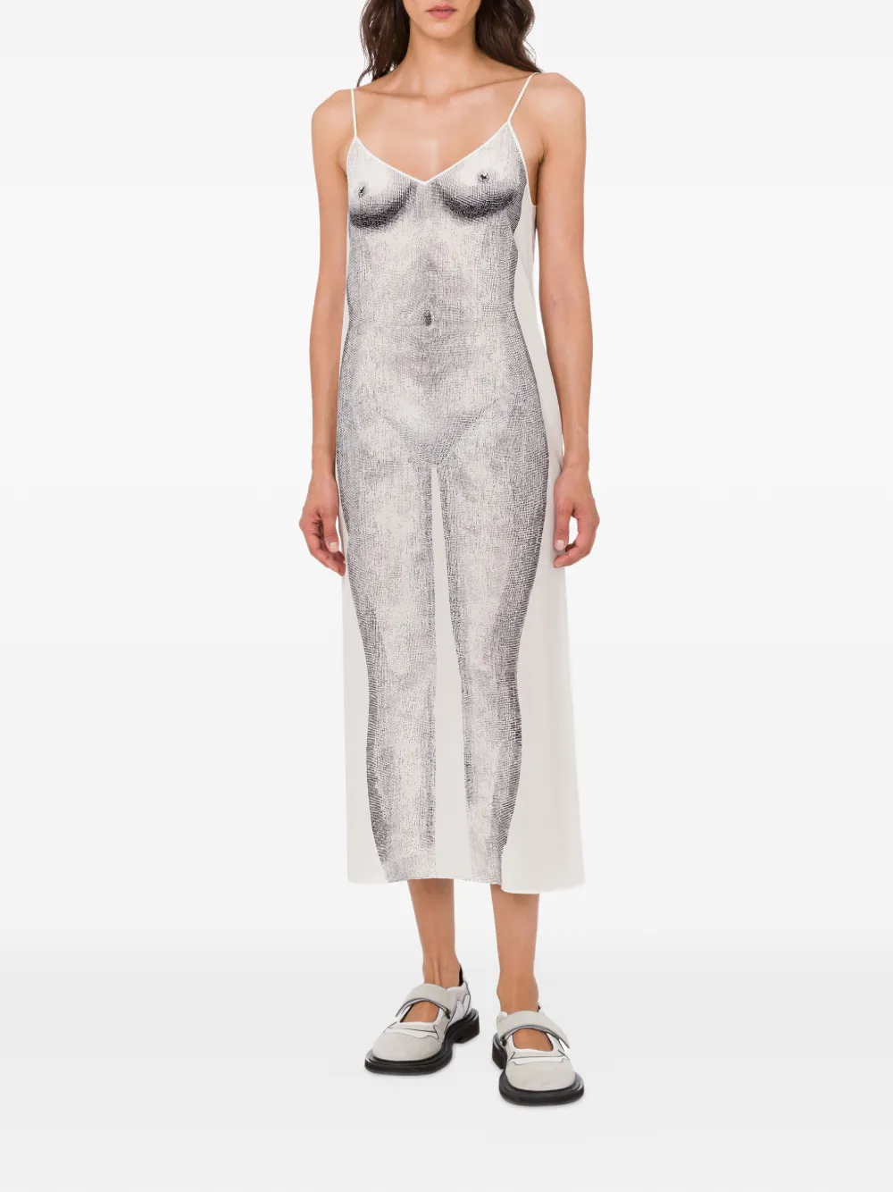 Moschino Maxi-jurk met print Wit
