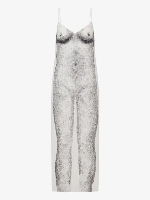 Moschino printed crepe dress