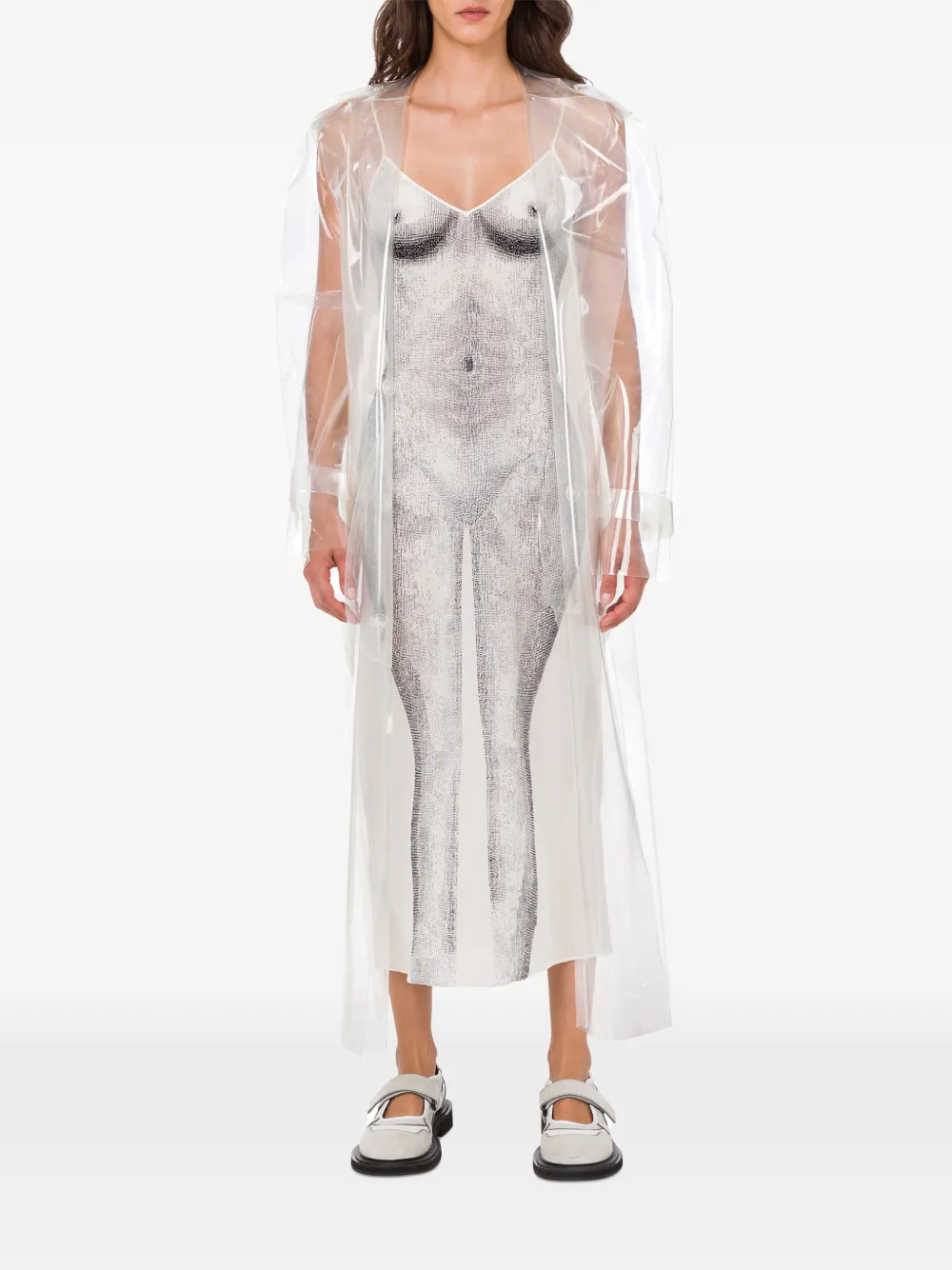 Moschino Maxi-jurk met print - Wit