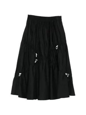 MOSCHINO 黒 ロゴ入りスカート Moschino（モスキーノ）ウィメンズ プリーツスカート - FARFETCH